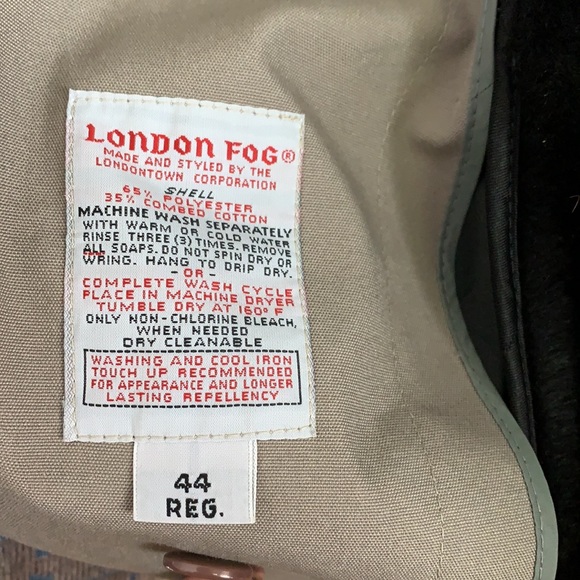London Fog Maincoats All-Weather Zip Out Lining Tan 44R - Picture 6 of 7